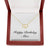 Happy Birthday Alice - 10k Solid Gold and Single Cut Diamonds Everlasting Love Necklace