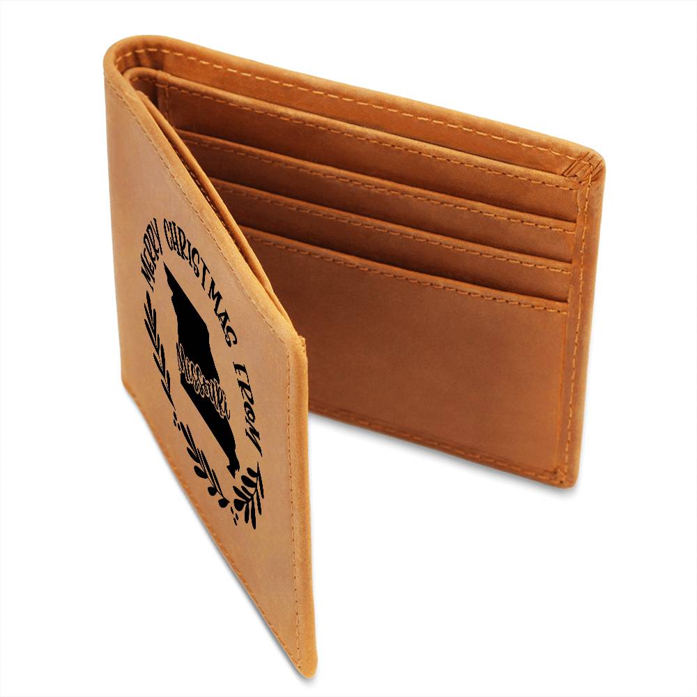 Merry Christmas From Missouri - Leather Wallet