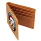 Dog Stained Glass Christmas Design 028 - Leather Wallet