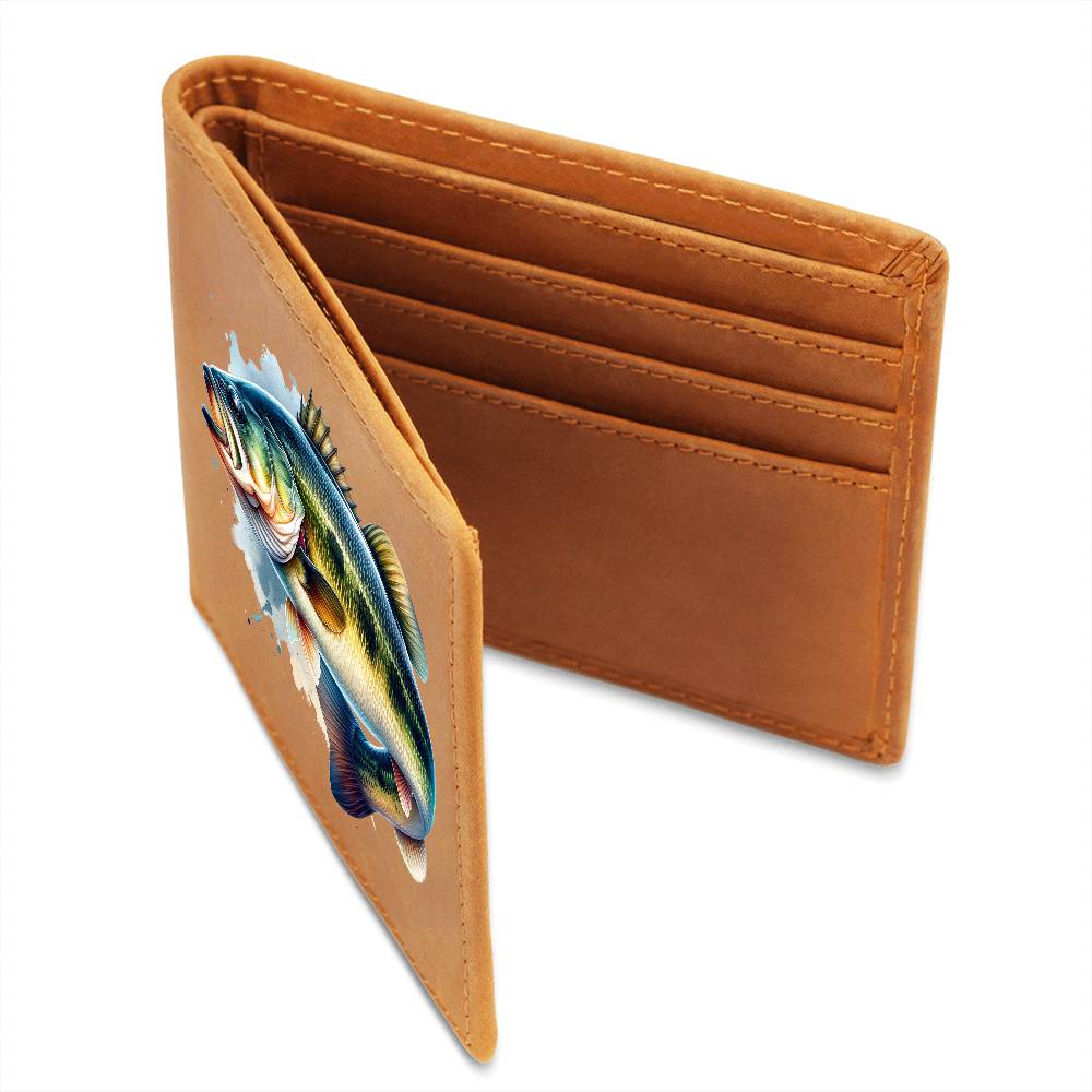 Gone Bass Fishing 11 - Leather Wallet