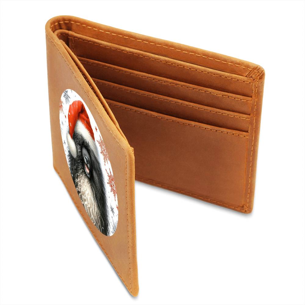 Christmas Dog - Puli - Leather Wallet