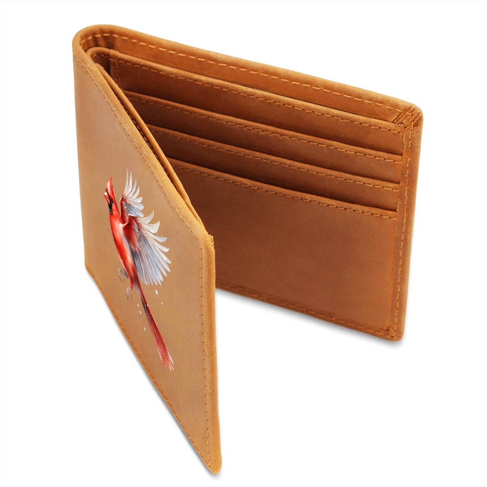 Christmas Cardinal 006 - Leather Wallet