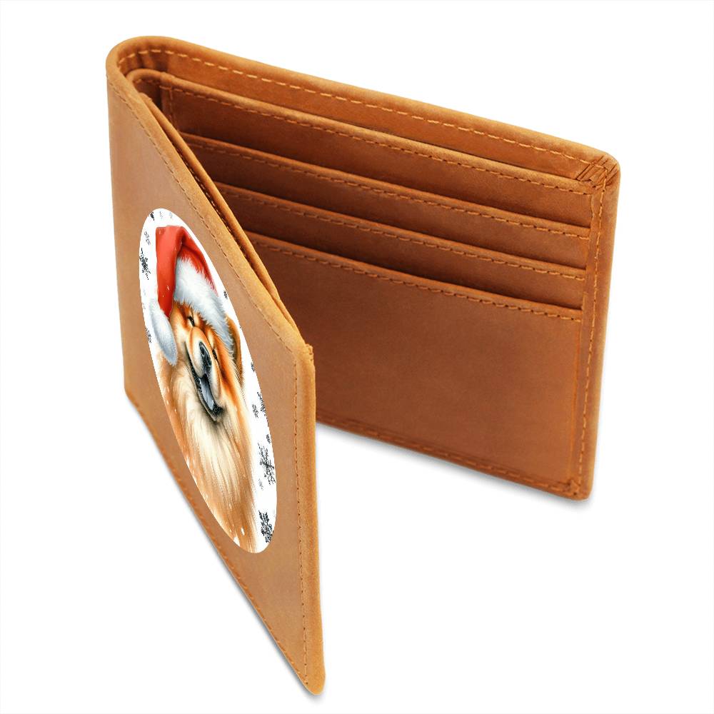 Christmas Dog - Chow Chow - Leather Wallet