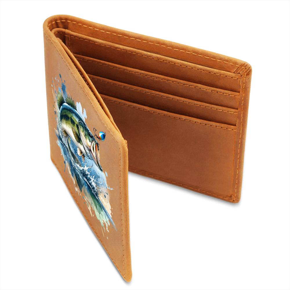 Gone Bass Fishing 08 - Leather Wallet