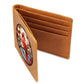 Christmas Red Cardinal Stained Glass Design 031 - Leather Wallet