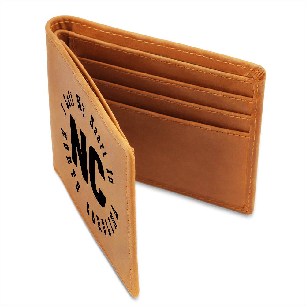 Heart In North Carolina v01 - Leather Wallet