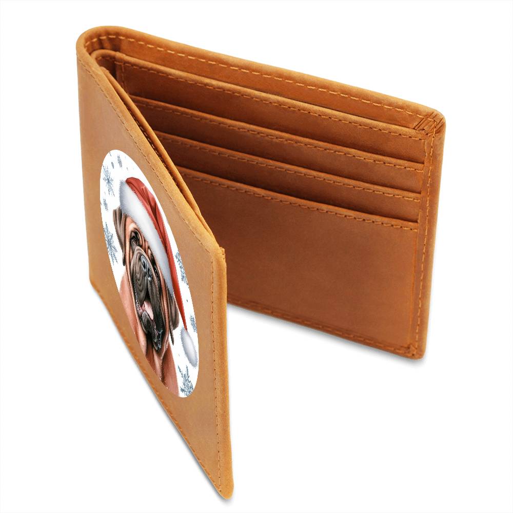 Christmas Dog - Neapolitan Mastiff - Leather Wallet