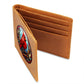 Christmas Red Cardinal Stained Glass Design 005 - Leather Wallet