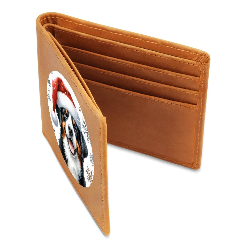 Christmas Dog - Entlebucher Mountain - Leather Wallet