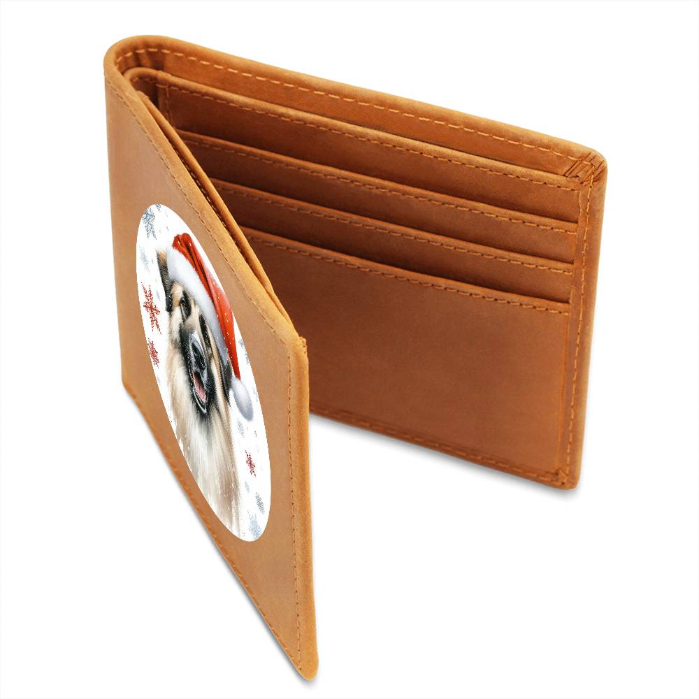 Christmas Dog - Anatolian Shepherd - Leather Wallet