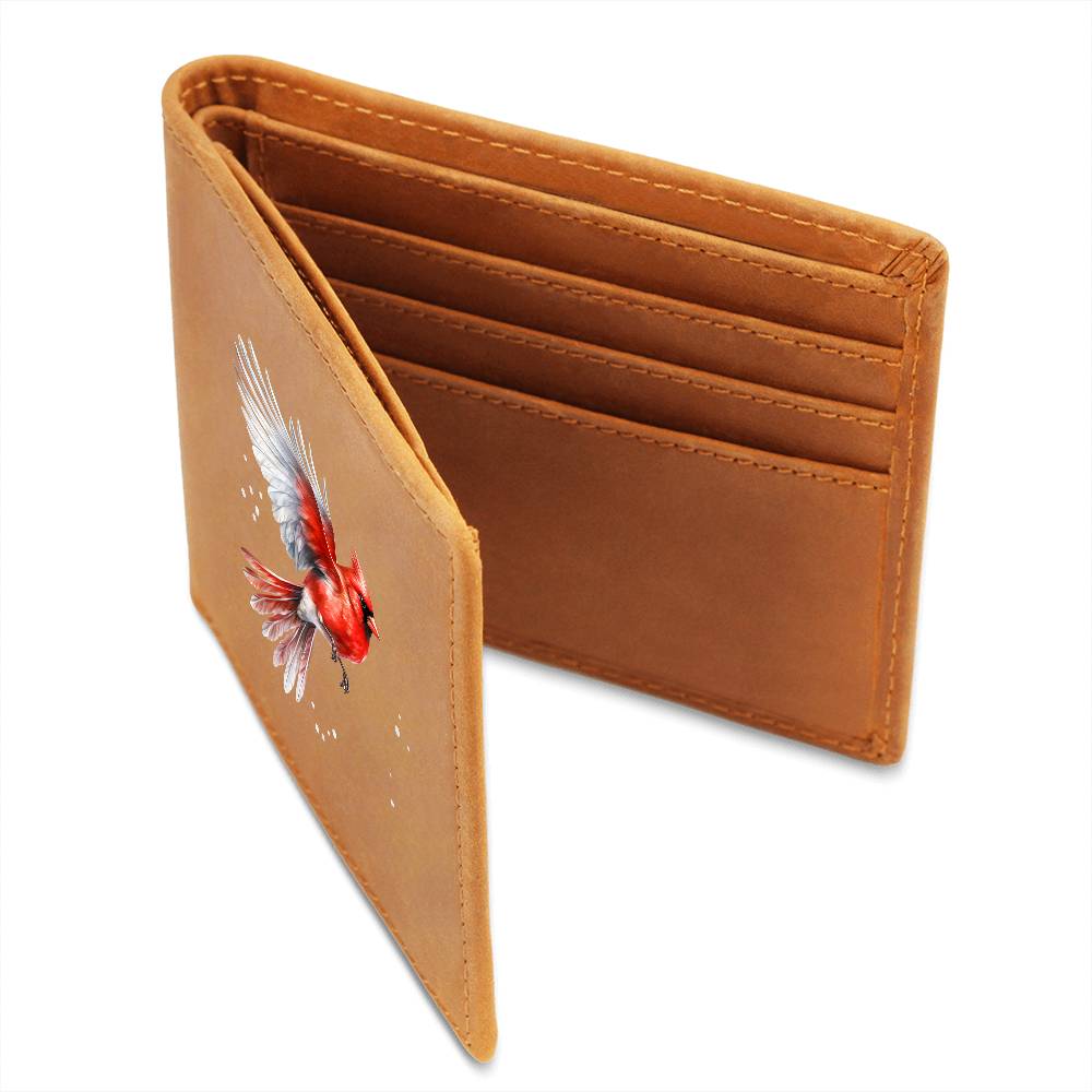 Christmas Cardinal 005 - Leather Wallet