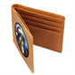 Dog Stained Glass Christmas Design 026 - Leather Wallet