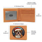 Dog Stained Glass Christmas Design 031 - Leather Wallet