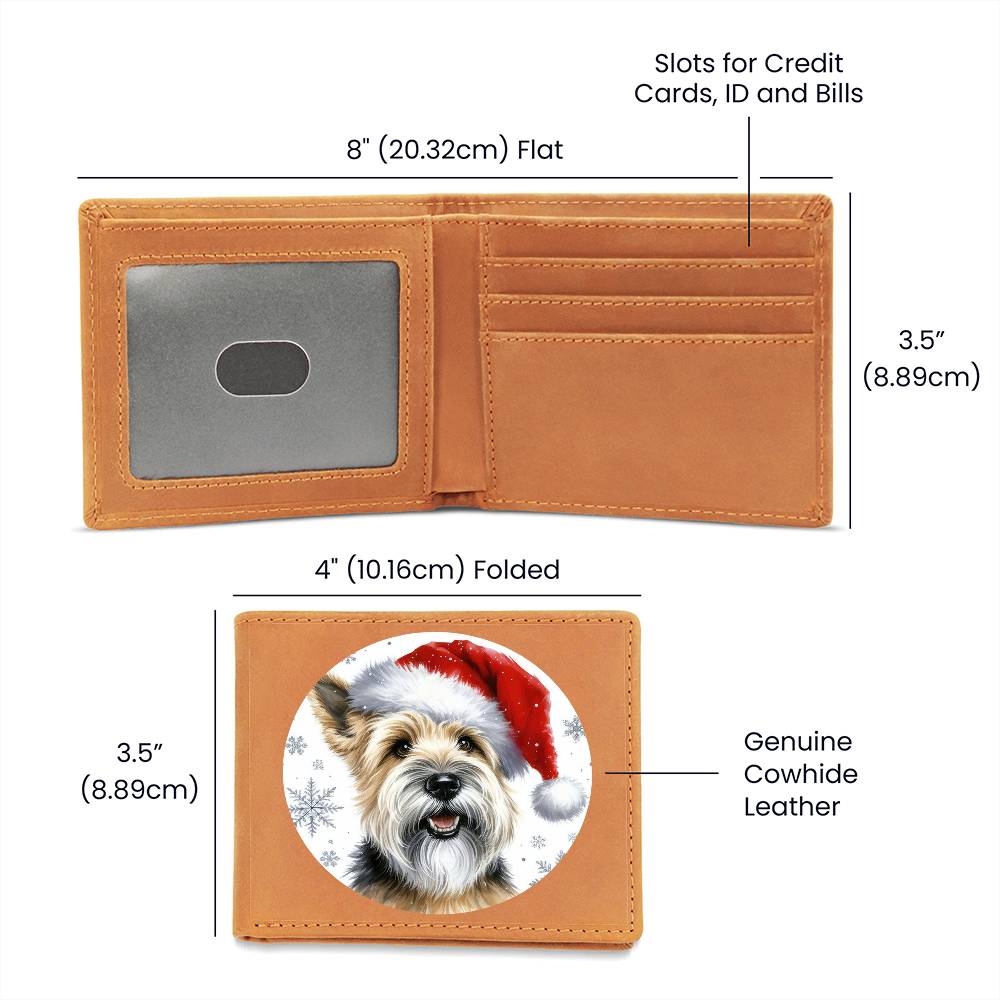 Christmas Dog - Glen of Imaal Terrier - Leather Wallet