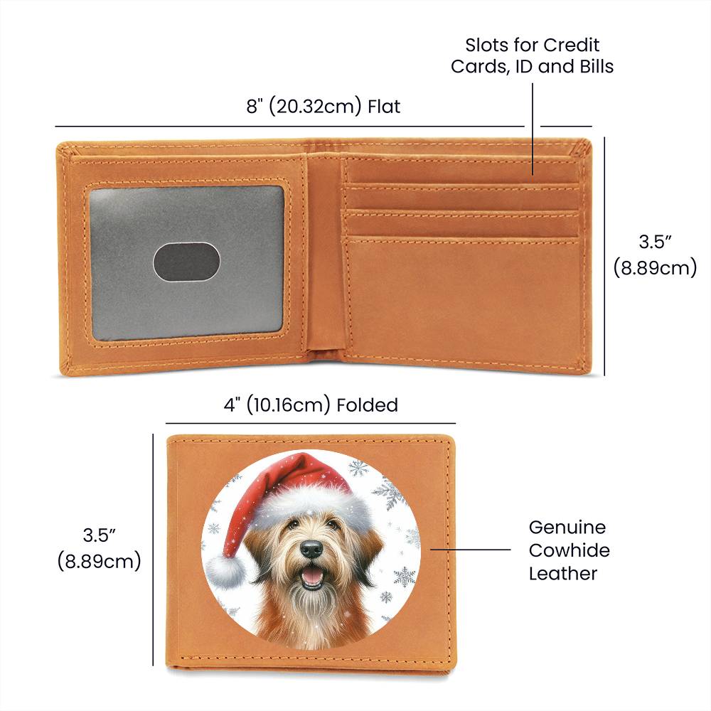 Christmas Dog - Otterhound - Leather Wallet