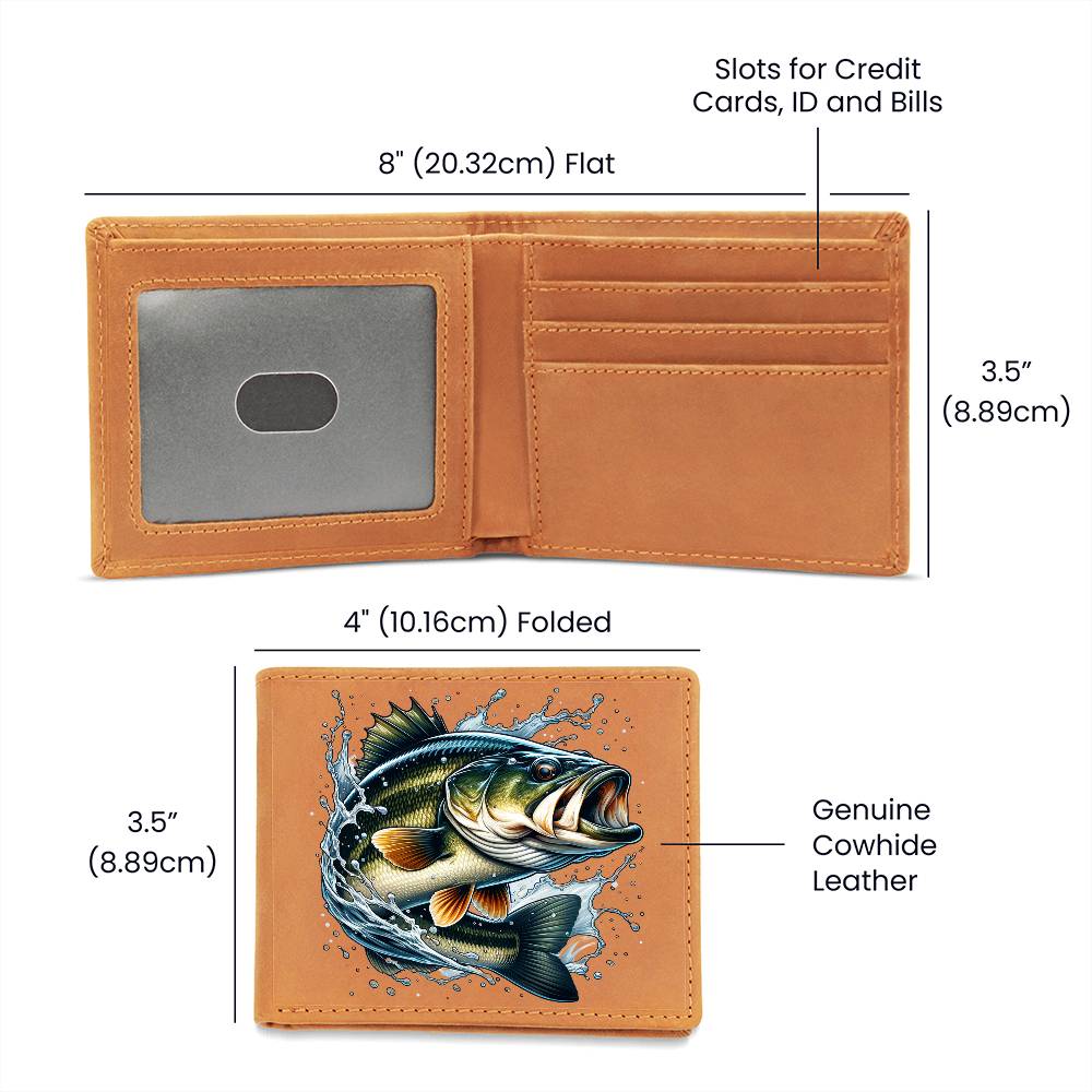 Gone Bass Fishing 03 - Leather Wallet