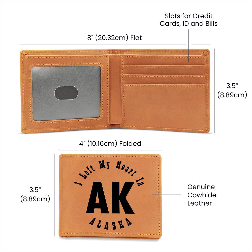 Heart In Alaska v01 - Leather Wallet