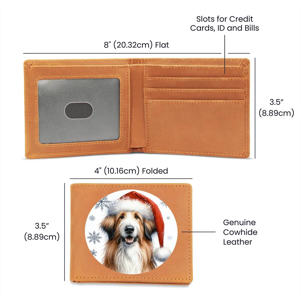 Christmas Dog - Berger Picard - Leather Wallet