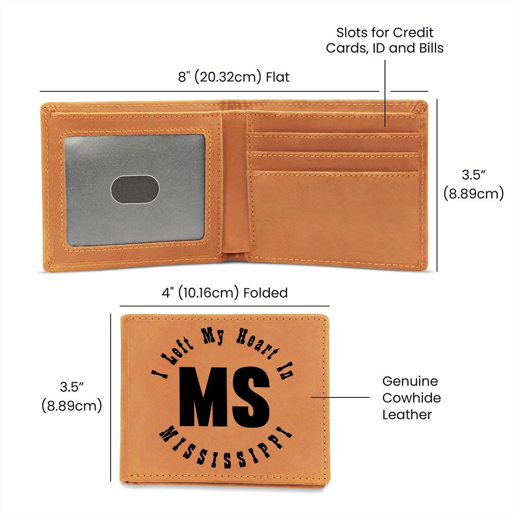 Heart In Mississippi v01 - Leather Wallet