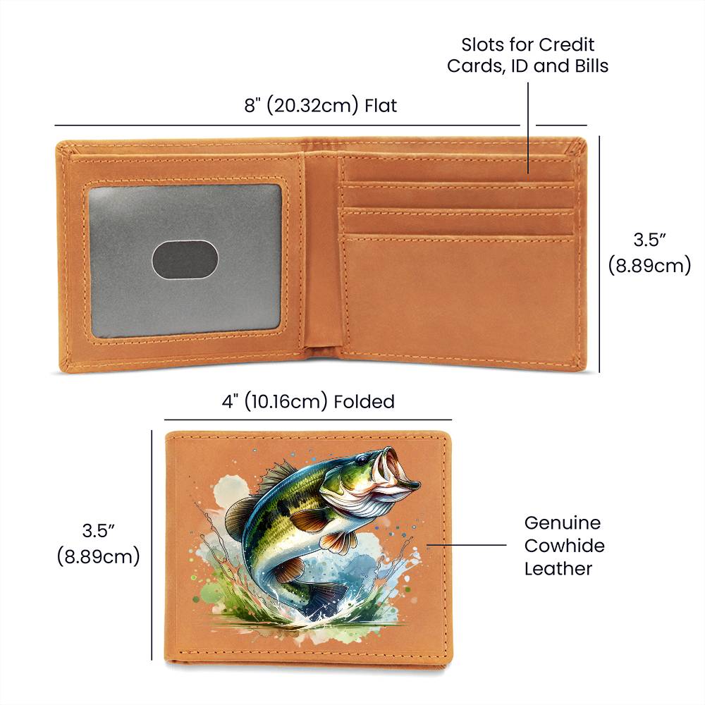 Gone Bass Fishing 09 - Leather Wallet