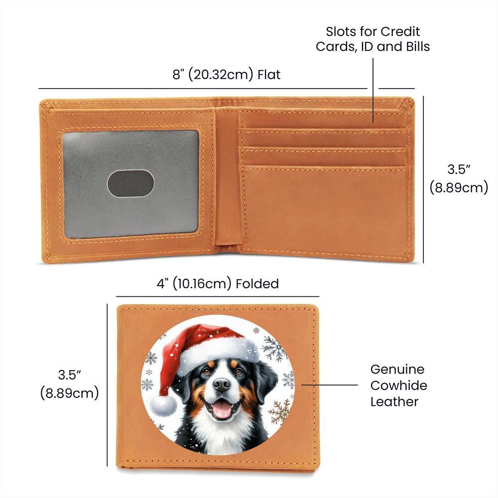 Christmas Dog - Entlebucher Mountain - Leather Wallet