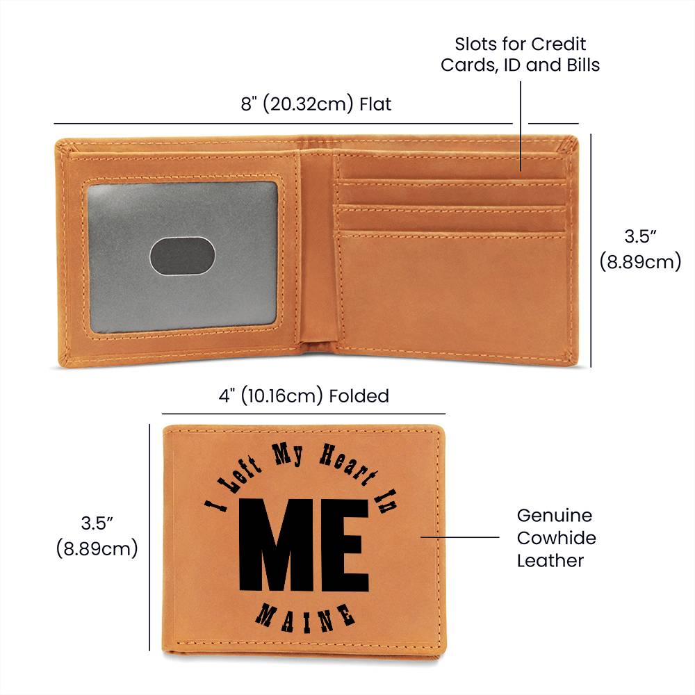 Heart In Maine v01 - Leather Wallet