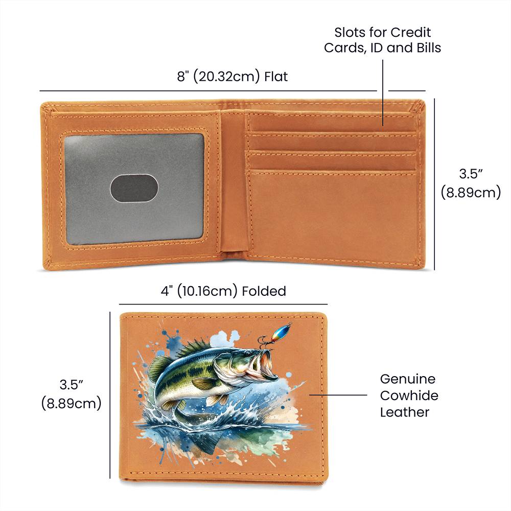 Gone Bass Fishing 08 - Leather Wallet