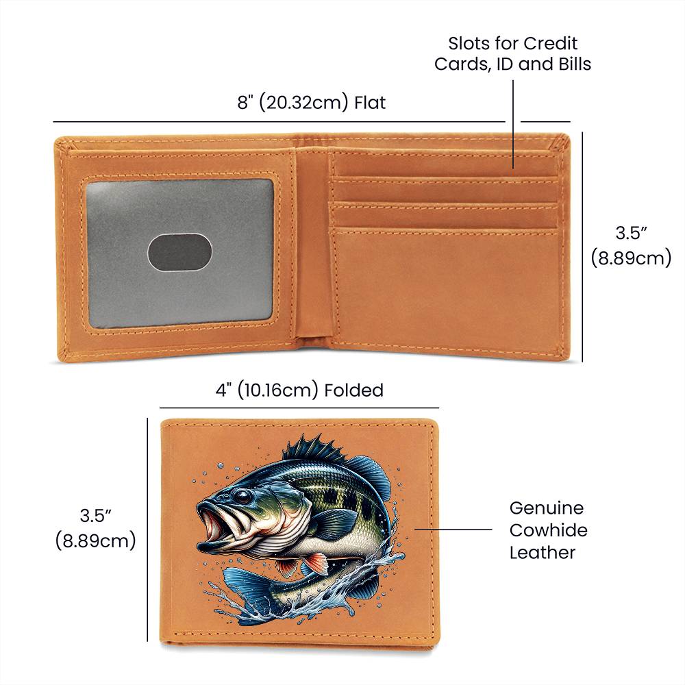 Gone Bass Fishing 05 - Leather Wallet