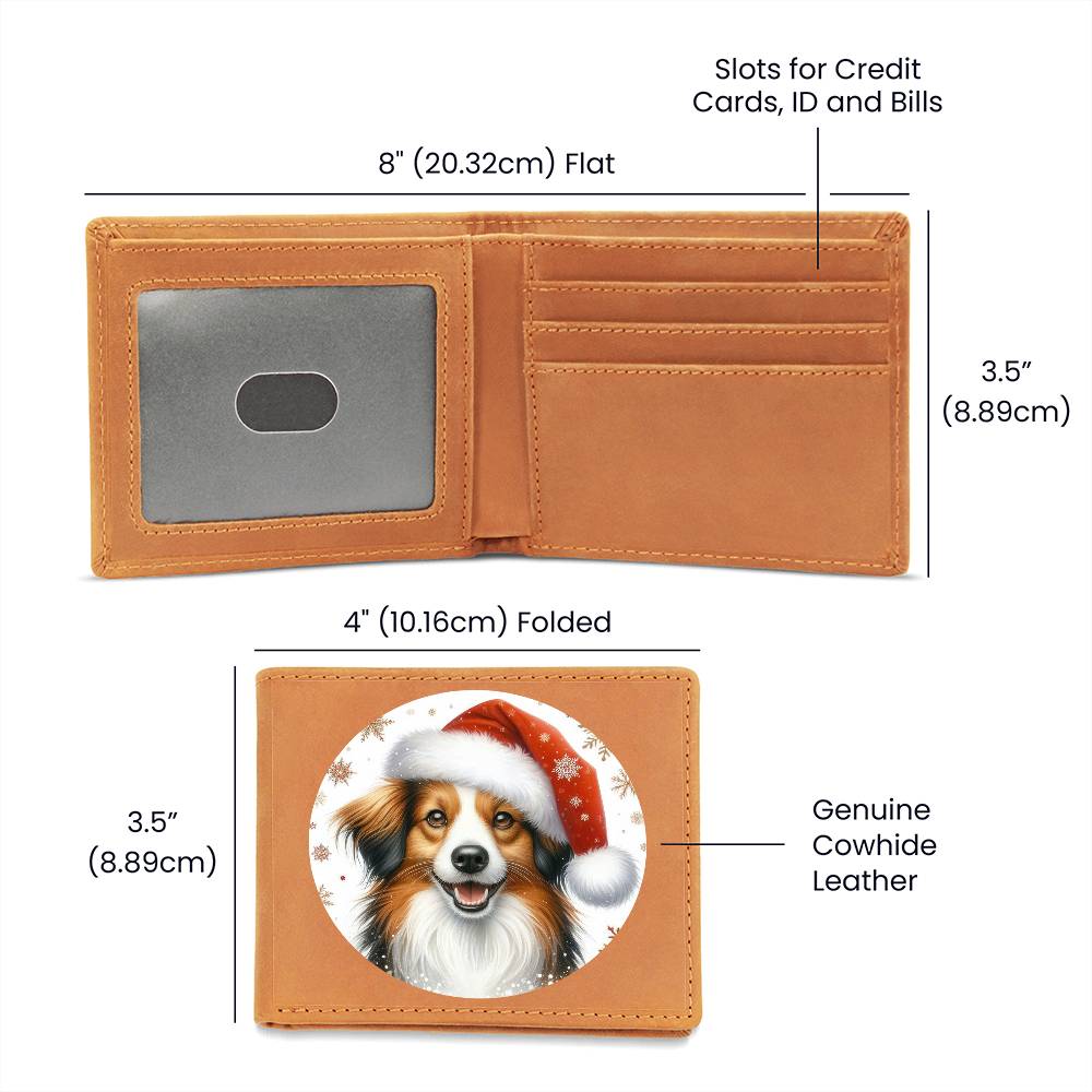 Christmas Dog - Kooikerhondje - Leather Wallet