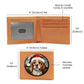 Dog Stained Glass Christmas Design 035 - Leather Wallet
