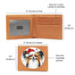 Christmas Dog - Papillon - Leather Wallet