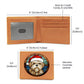 Dog Stained Glass Christmas Design 002 - Leather Wallet