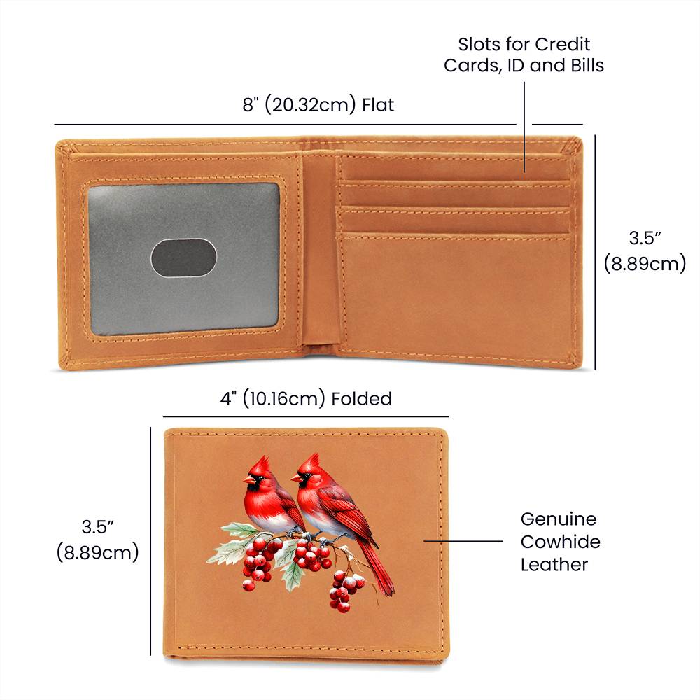 Christmas Cardinal 012 - Leather Wallet