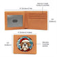 Dog Stained Glass Christmas Design 006 - Leather Wallet