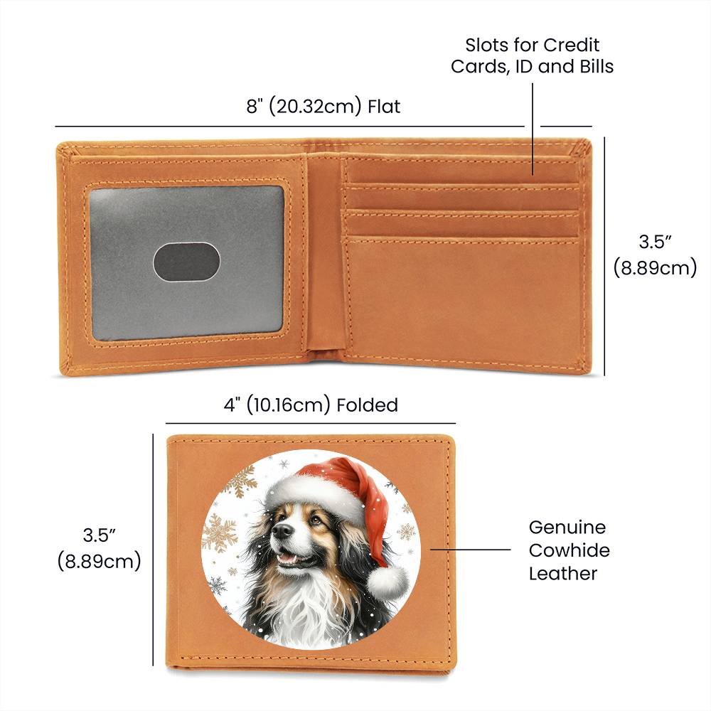 Christmas Dog - Barbet - Leather Wallet