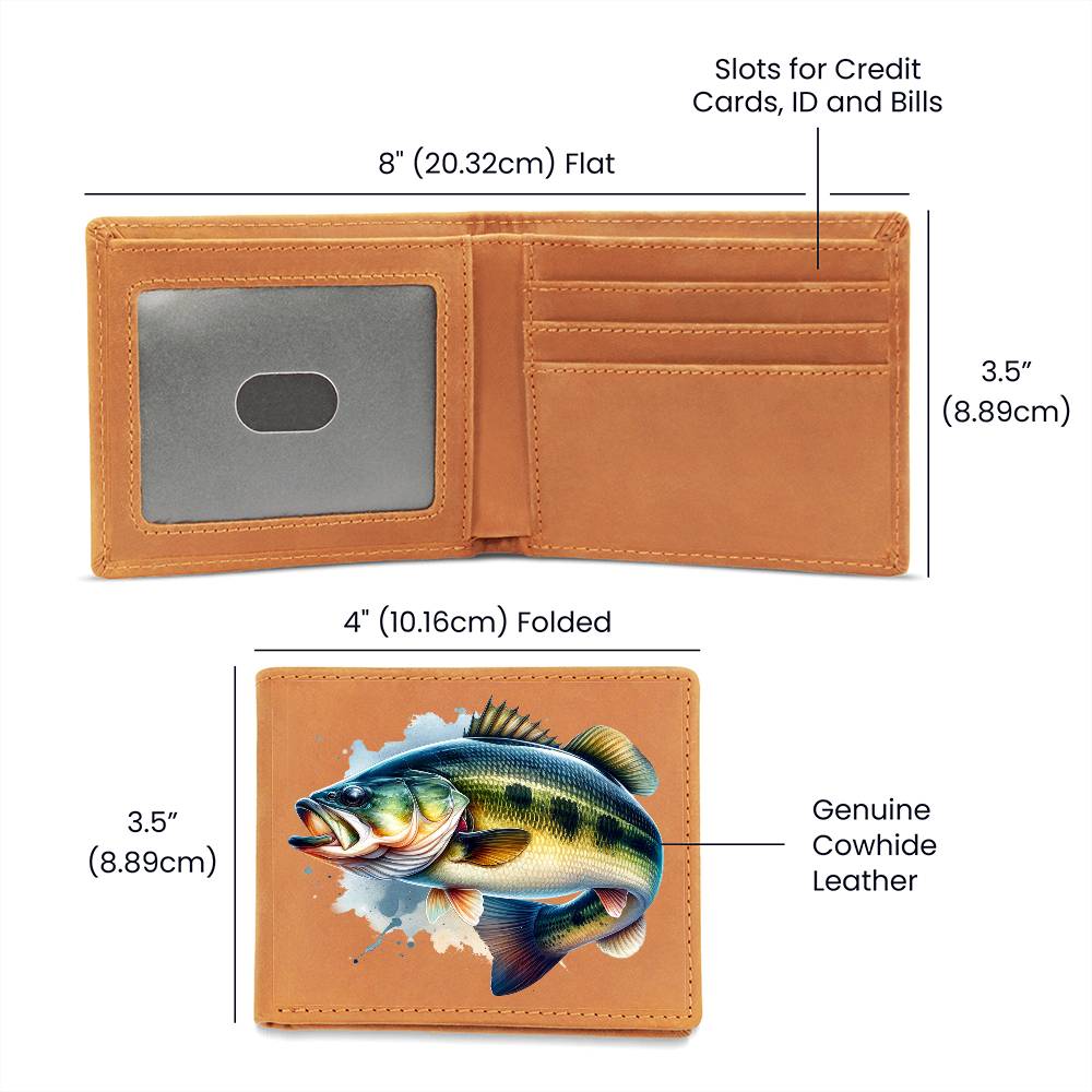 Gone Bass Fishing 11 - Leather Wallet