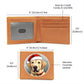 Dog Stained Glass Christmas Design 016 - Leather Wallet