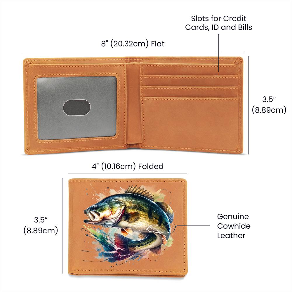 Gone Bass Fishing 06 - Leather Wallet