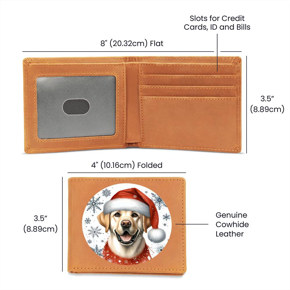 Christmas Dog - Labrador Bulldog  - Leather Wallet
