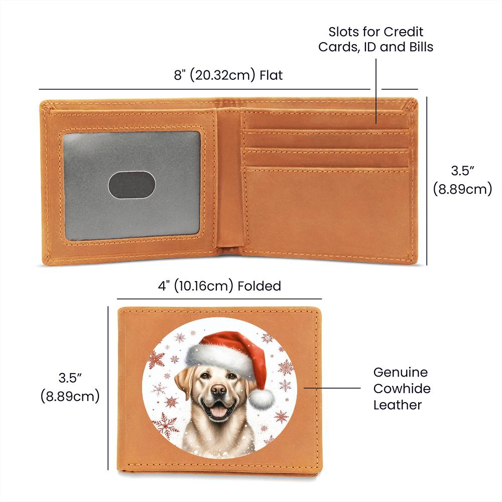 Christmas Dog - Labrador Retriever - Leather Wallet
