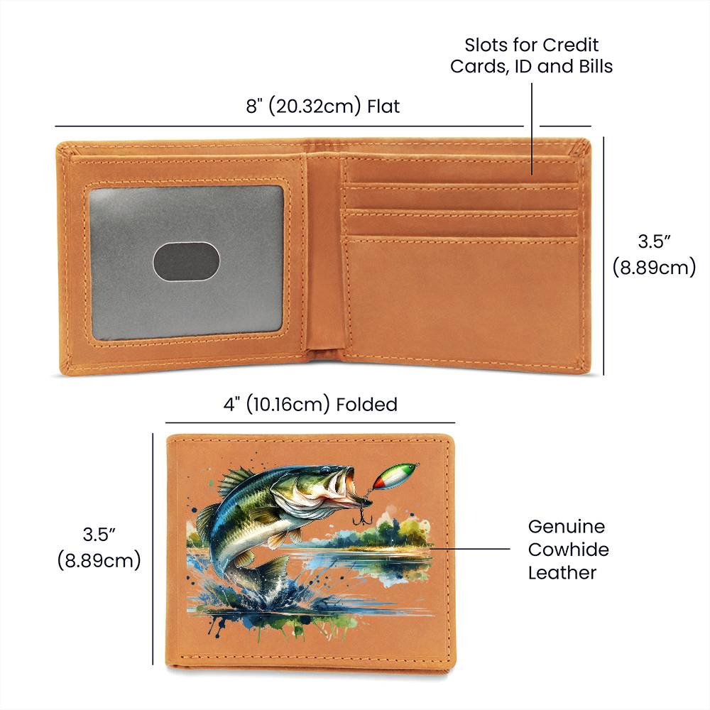 Gone Bass Fishing 07 - Leather Wallet