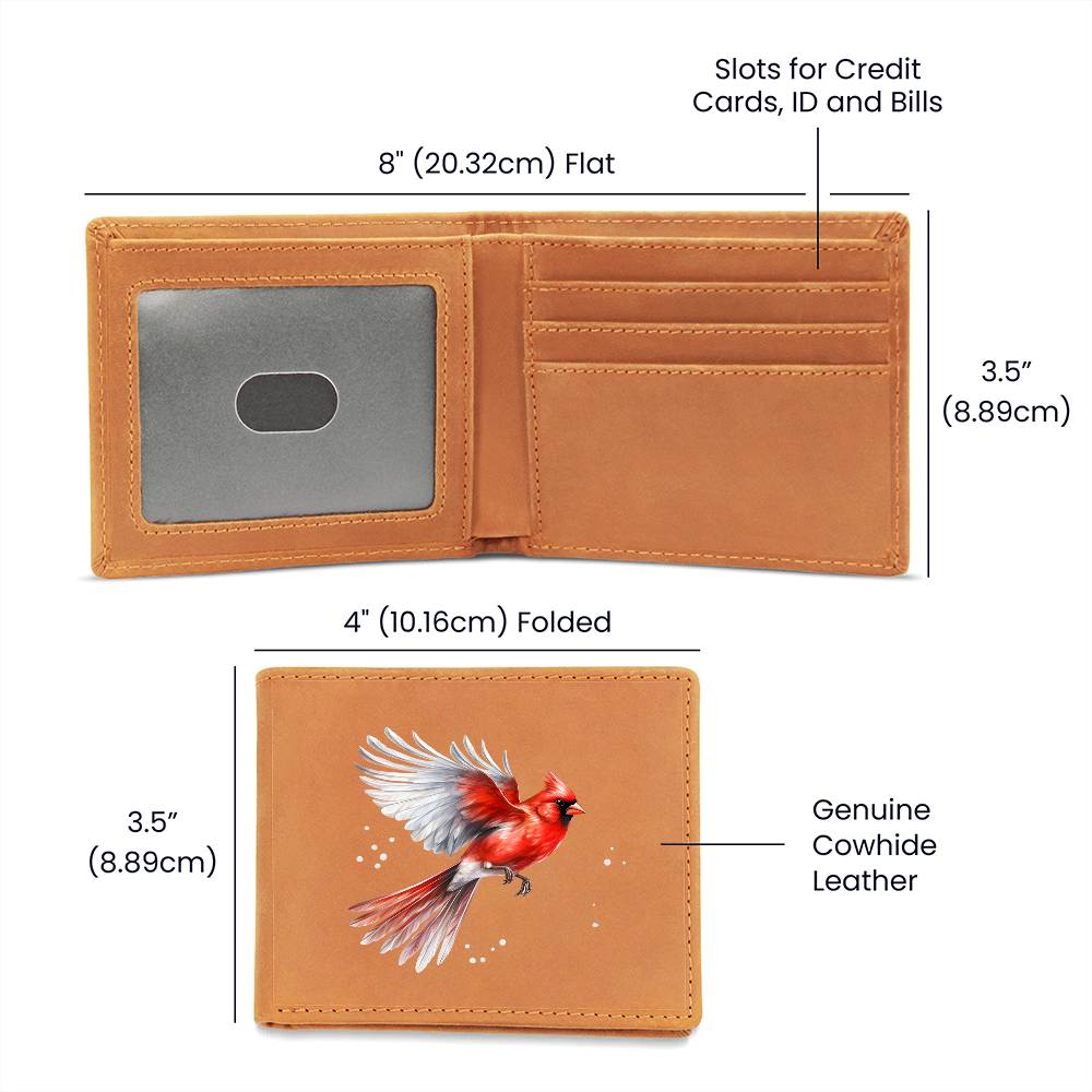 Christmas Cardinal 005 - Leather Wallet