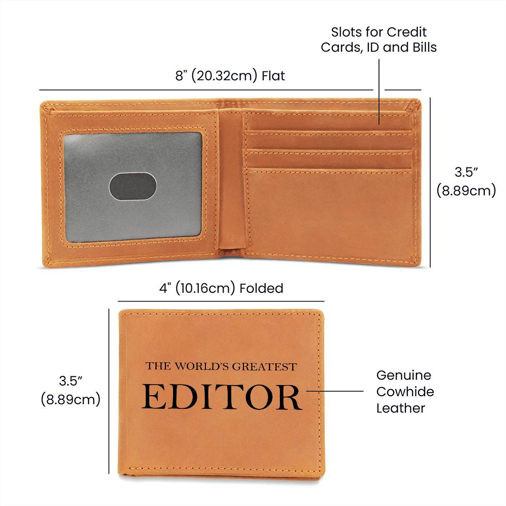 World's Greatest Editor - Leather Wallet