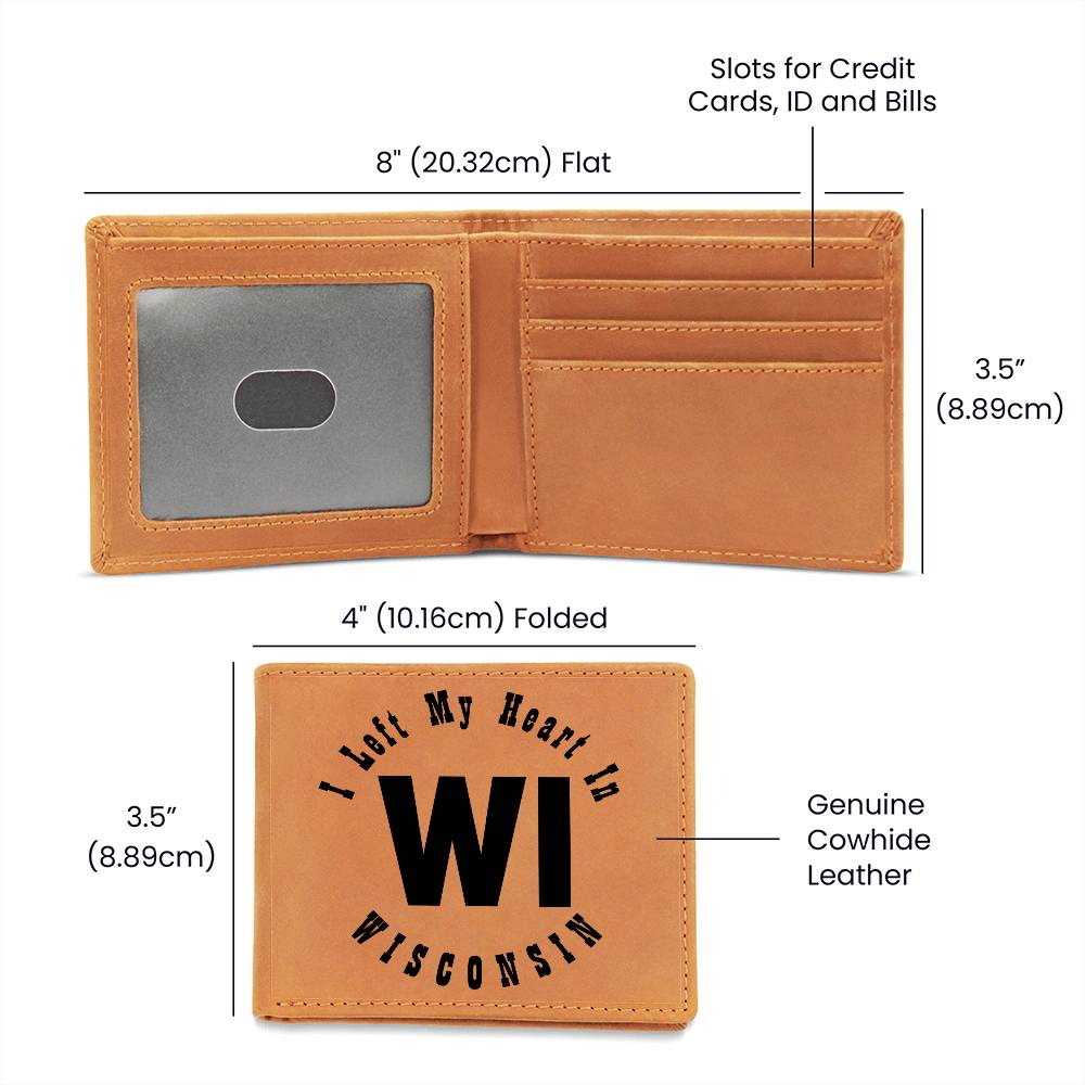 Heart In Wisconsin v01 - Leather Wallet