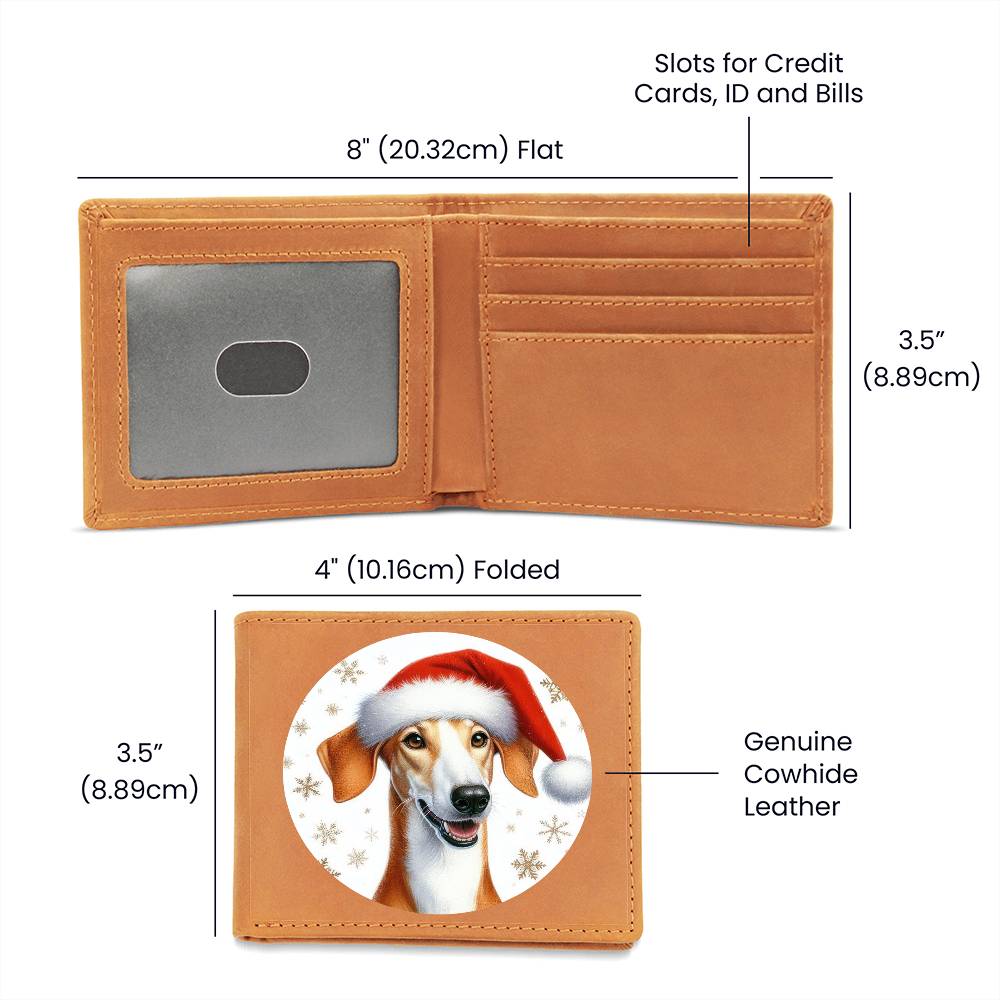 Christmas Dog - Ibizan Hound - Leather Wallet