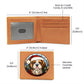 Dog Stained Glass Christmas Design 032 - Leather Wallet