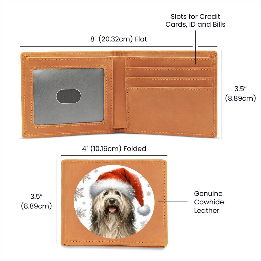 Christmas Dog - Bergamasco - Leather Wallet