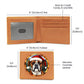 Dog Stained Glass Christmas Design 022 - Leather Wallet