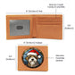 Dog Stained Glass Christmas Design 009 - Leather Wallet