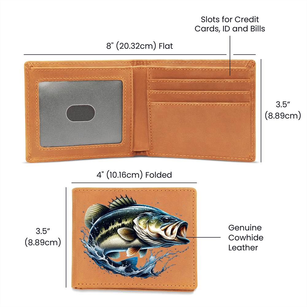 Gone Bass Fishing 04 - Leather Wallet